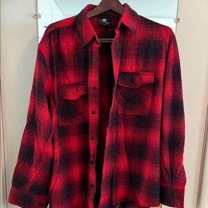 Classic Red and Black Plaid Men's Shirt